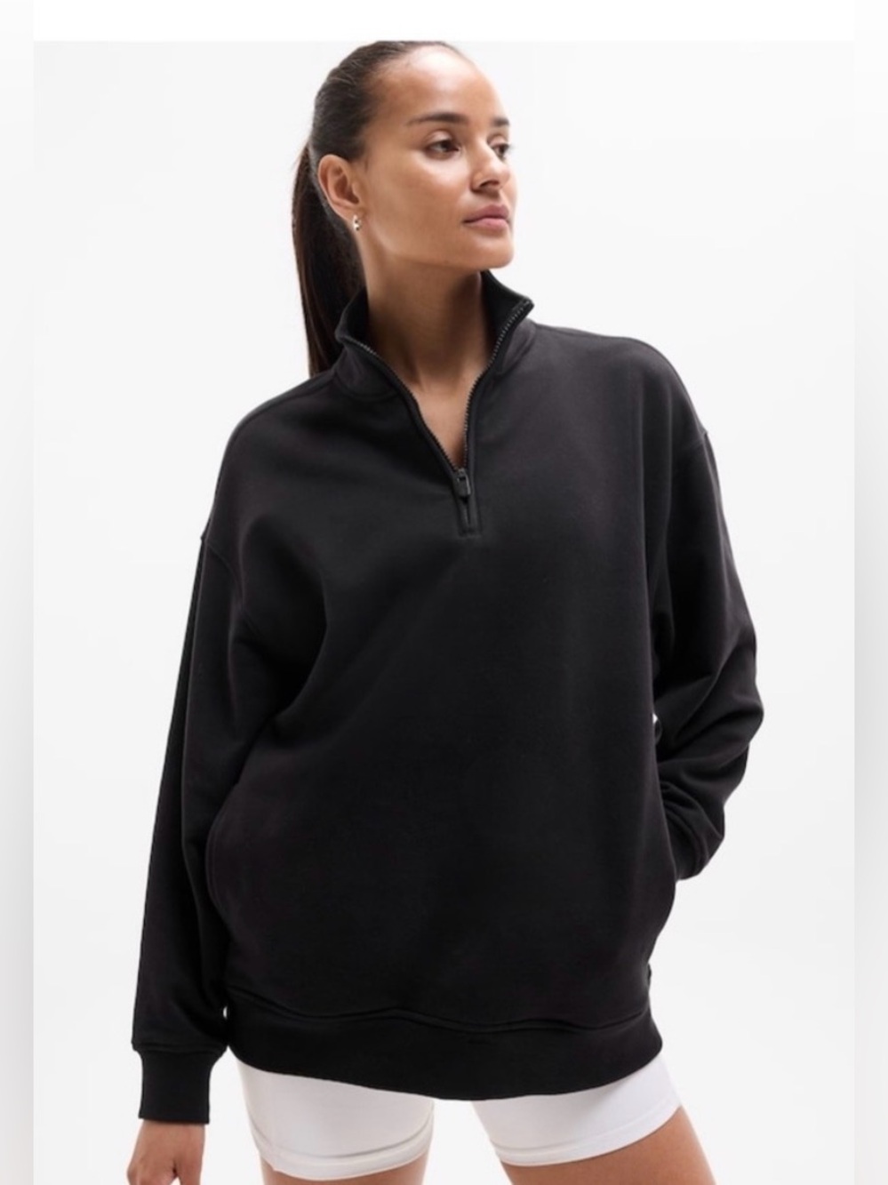 NWT athleta 1X Athleta forever 1/4 zip sweatshirt